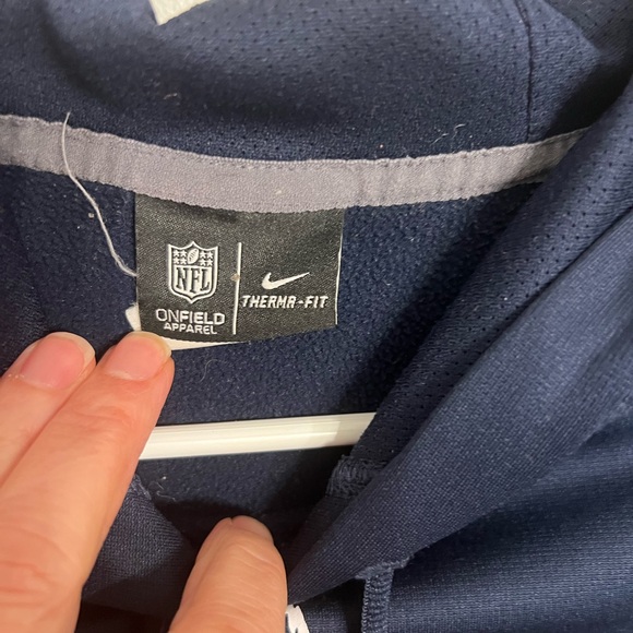 Nike Dallas Cowboys Hoodie Mens Small Therma-Fit NFL Blue Pullover Lined Pockets - Picture 5 of 7